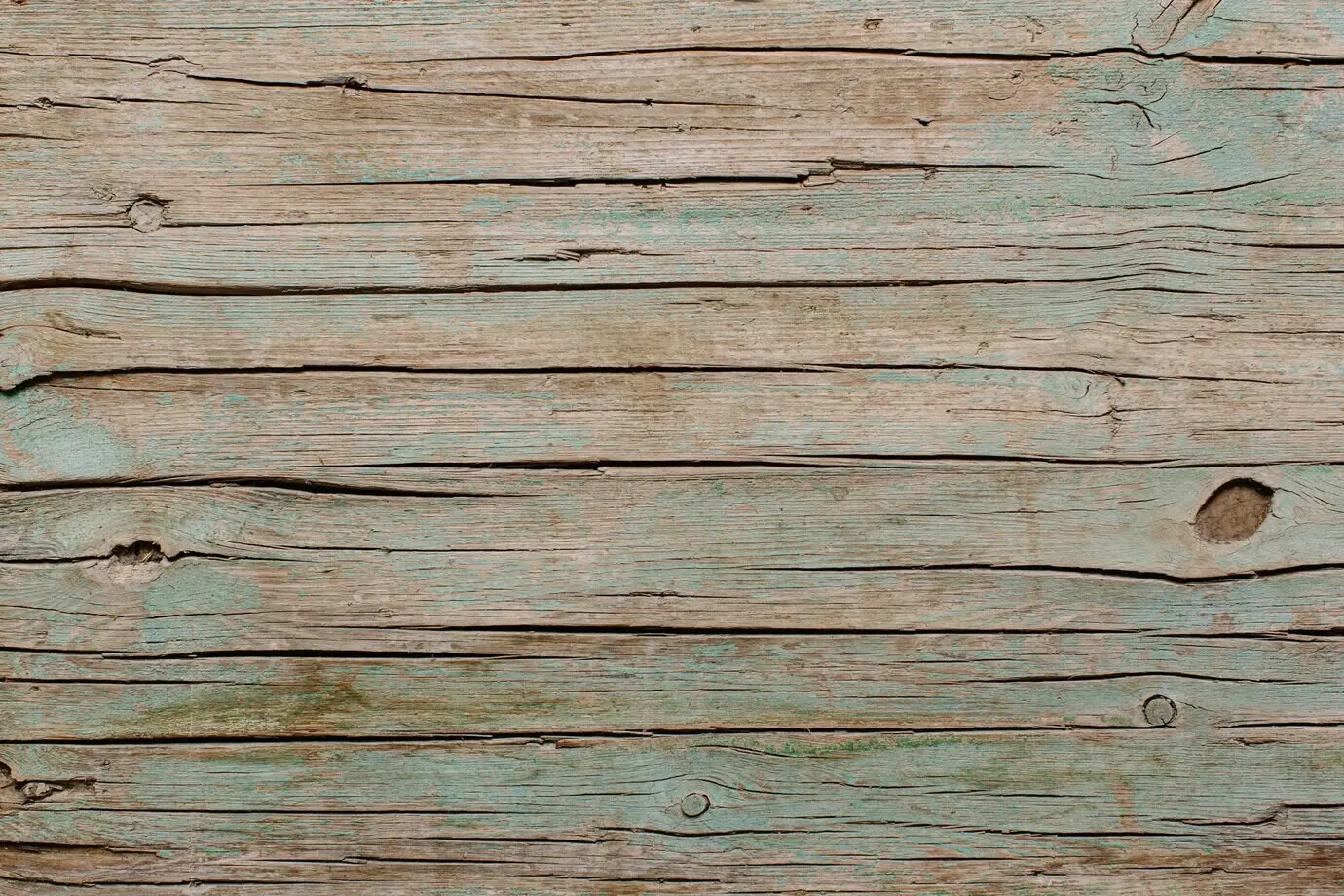 Table made of light vintage wood